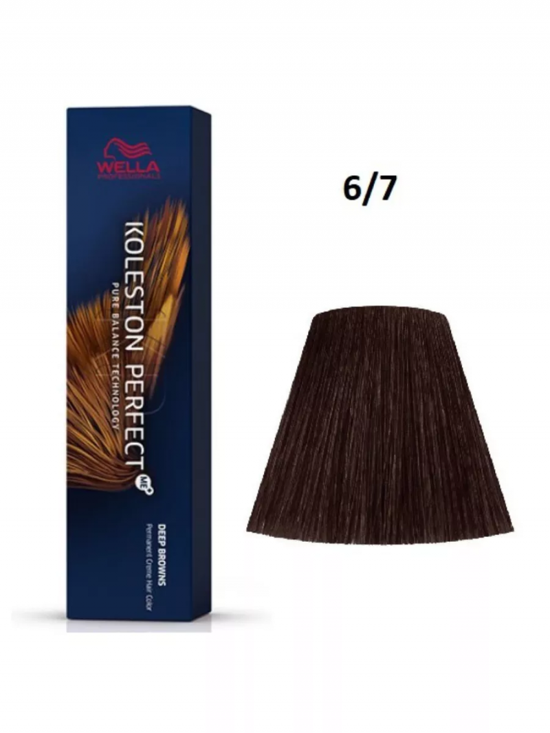 Wella Professionals Koleston Perfect Me+ Профессиональная стойкая крем-краска для волос 6/7 Темный блонд коричневый, 60 мл
