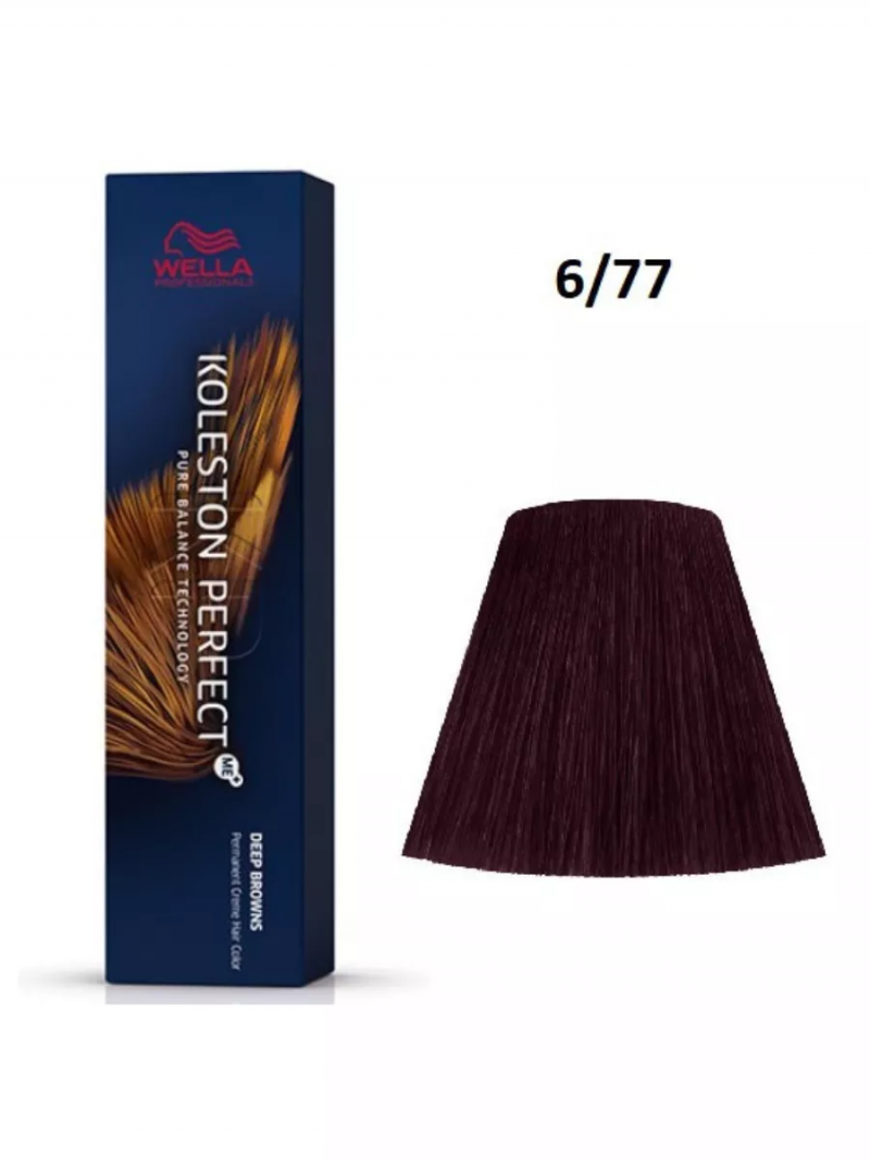 Wella Professionals Koleston Perfect Me+ Профессиональная стойкая крем-краска для волос 6/77 Кофе со сливками, 60 мл