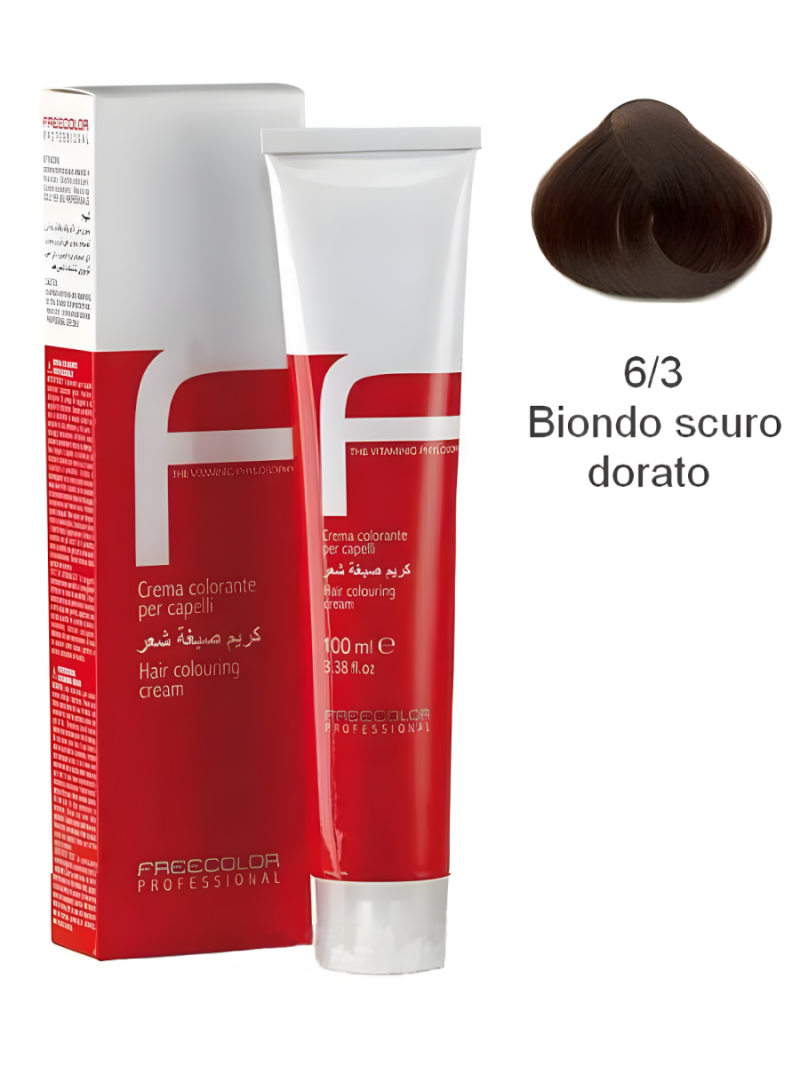 Крем-краска для волос FREECOLOR PROFESSIONAL, тон 6/3 Biondo scuro dorato, 100 мл