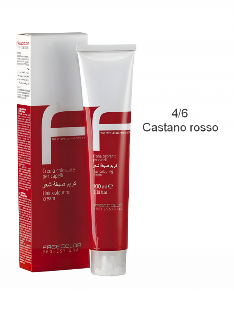 Крем-краска для волос FREECOLOR PROFESSIONAL, тон 4/6 Castano rosso, 100 мл