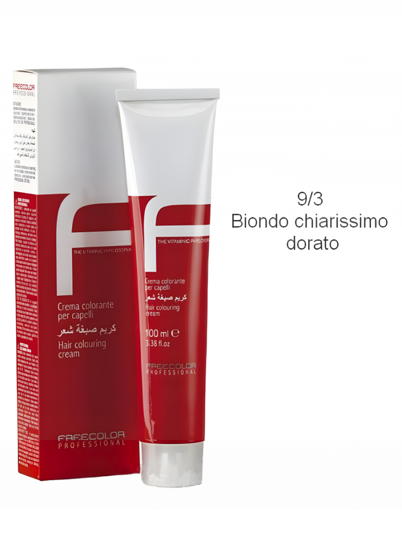 Крем-краска для волос FREECOLOR PROFESSIONAL, тон 9/3 Biondo chiarissimo dorato, 100 мл