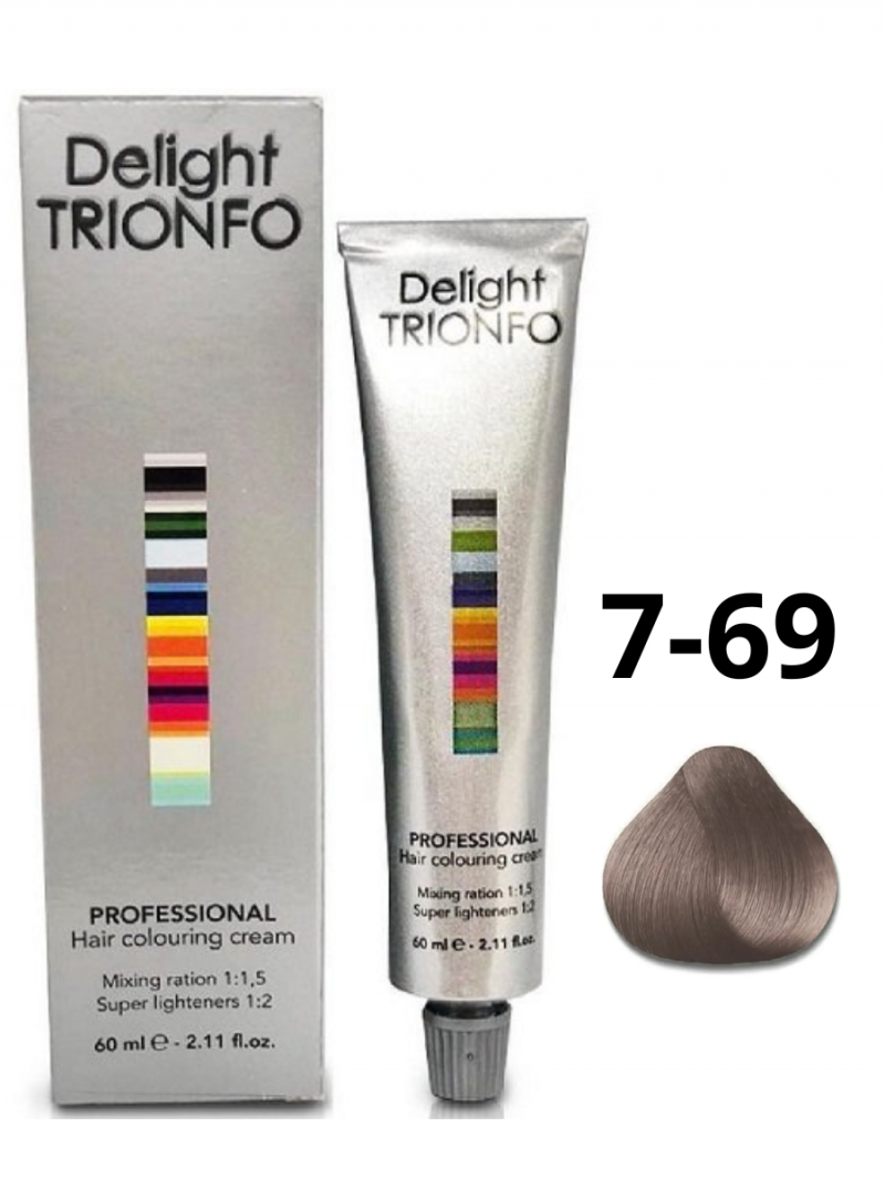 Constant Delight / Констант Делайт TRIONFO 7-69 Стойкая крем-краска для волос cредне-русый шоколадно-фиолетовый 60 мл.