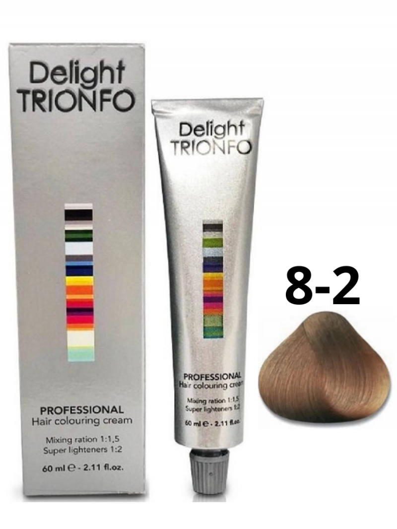 Constant Delight / Констант Делайт TRIONFO 8-2 Стойкая крем-краска для волос светлый русый пепельный 60 мл.