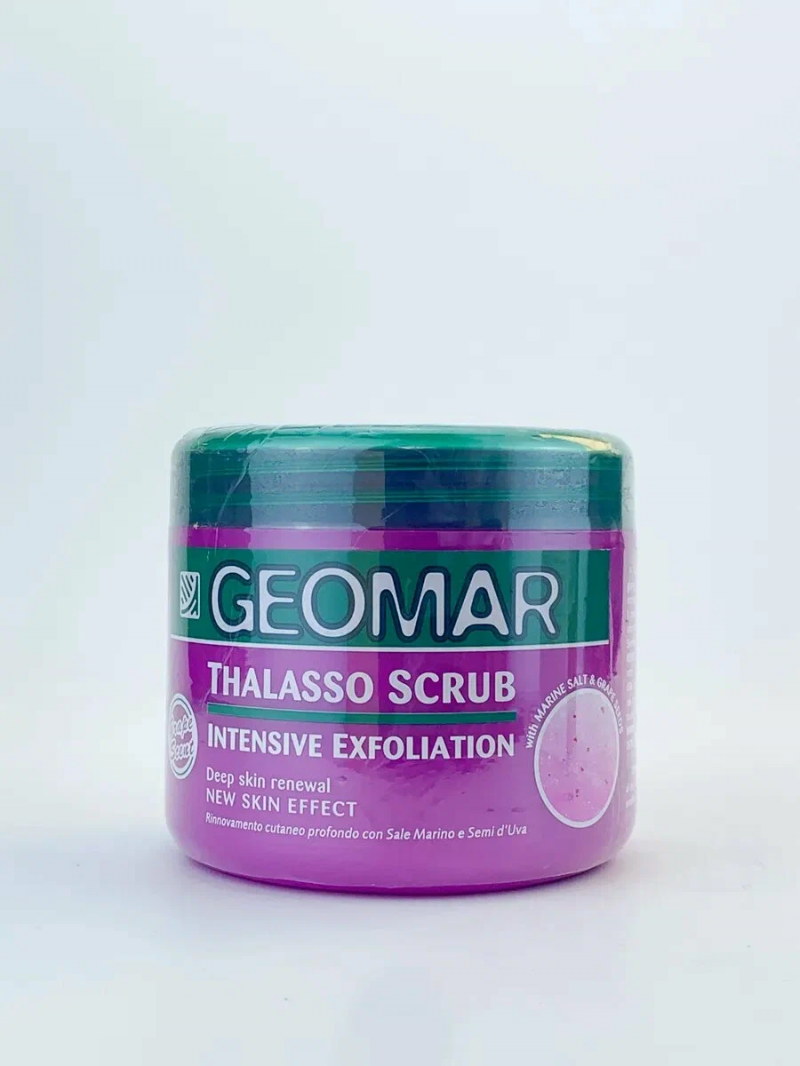 Талассо скраб с морской солью и семенами винограда GEOMAR, 600 мл