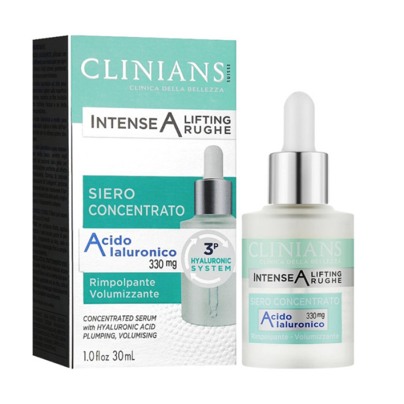 Концентрированная сыворотка д/лица, шеи и декольте INTENSE A LIFTING с Гиалур. кисл. CLINIANS, 30 мл