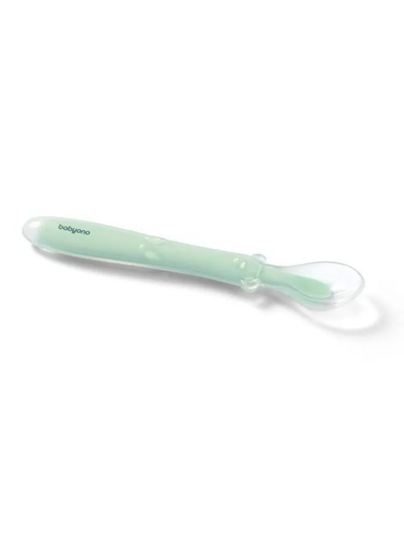 Ложечка эластичная, 6м+ (мятный)Babyono Бэбионо