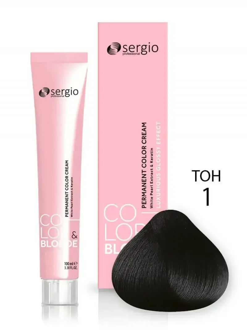 ПЕРМАНЕНТНЫЙ КРАСИТЕЛЬ ДЛЯ ВОЛОС 1 COLOR&BLONDE sergio professional 100мл