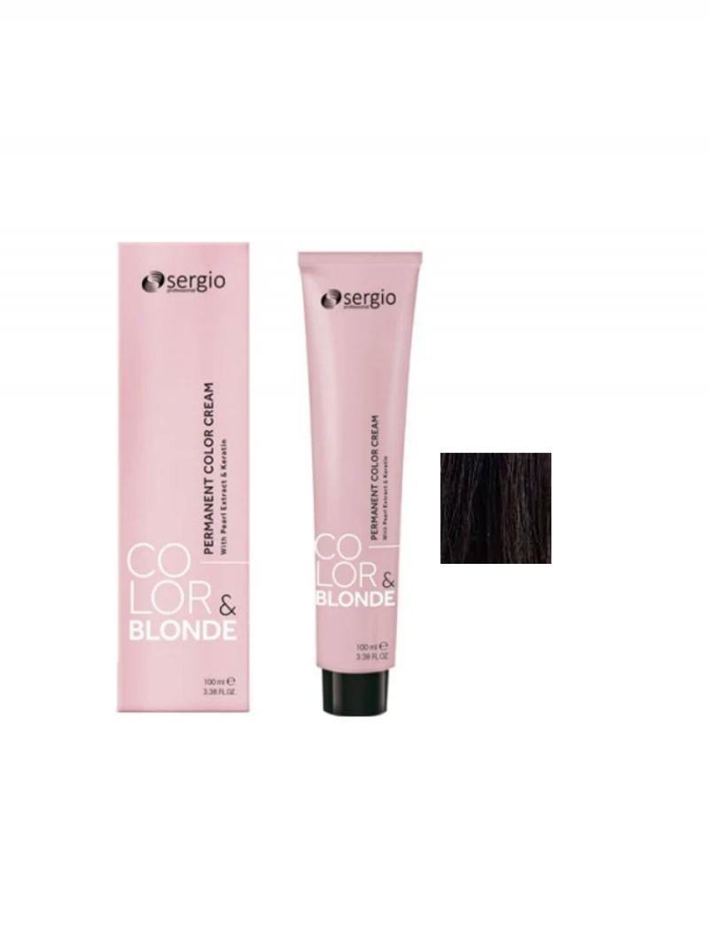 Sergio Professional Краска для волос с кератином COLOR&BLONDE тон 3, 100 мл