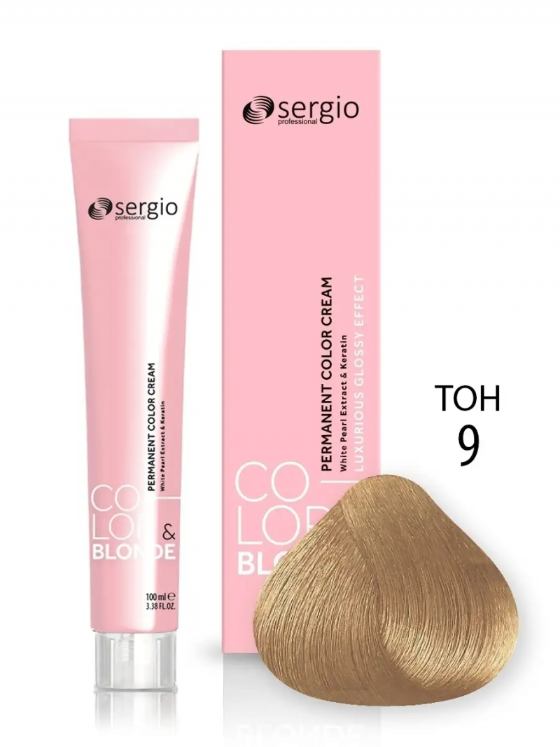 Sergio Professional Краска для волос с кератином COLOR&BLONDE тон 9, 100 мл