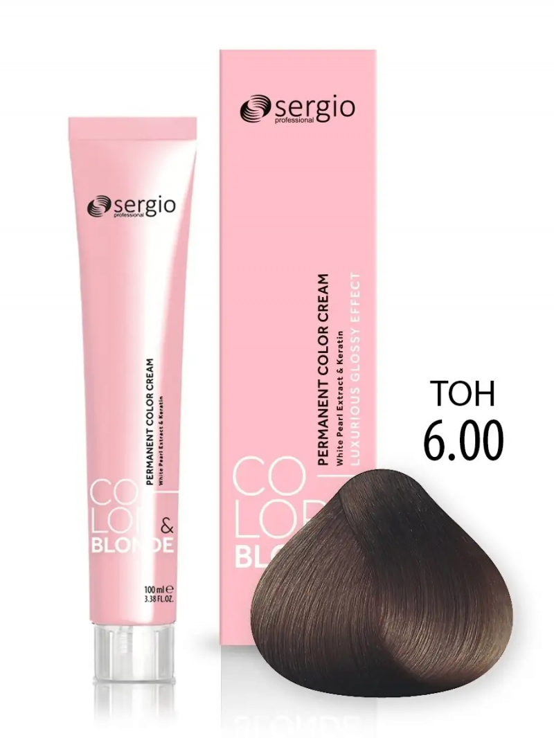 Sergio Professional Краска для волос с кератином COLOR&BLONDE тон 6.00, 100 мл