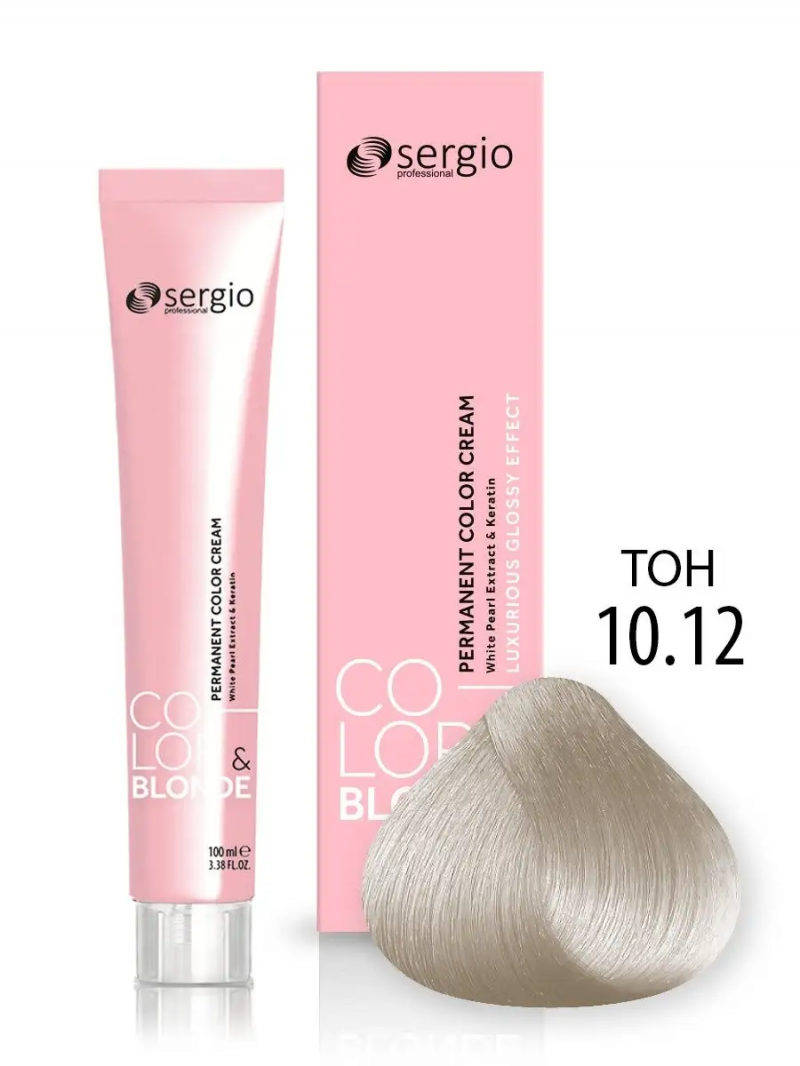 Sergio Professional Краска для волос с кератином COLOR&BLONDE тон 10.12, 100 мл