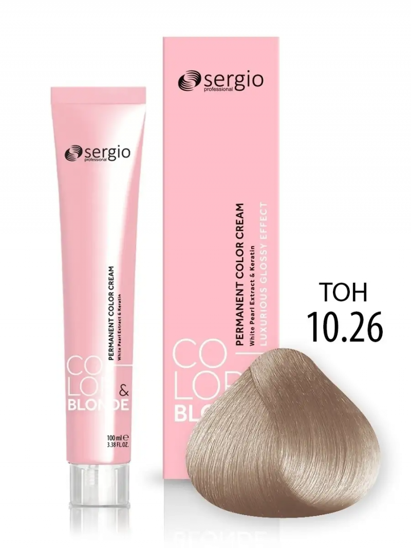 Sergio Professional Краска для волос с кератином COLOR&BLONDE тон 10.26, 100 мл