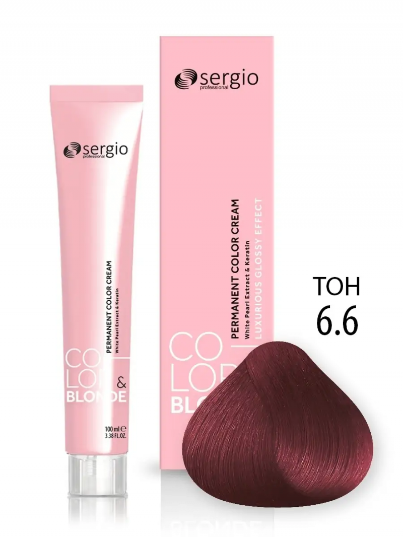 Sergio Professional Краска для волос с кератином COLOR&BLONDE тон 6.6, 100 мл