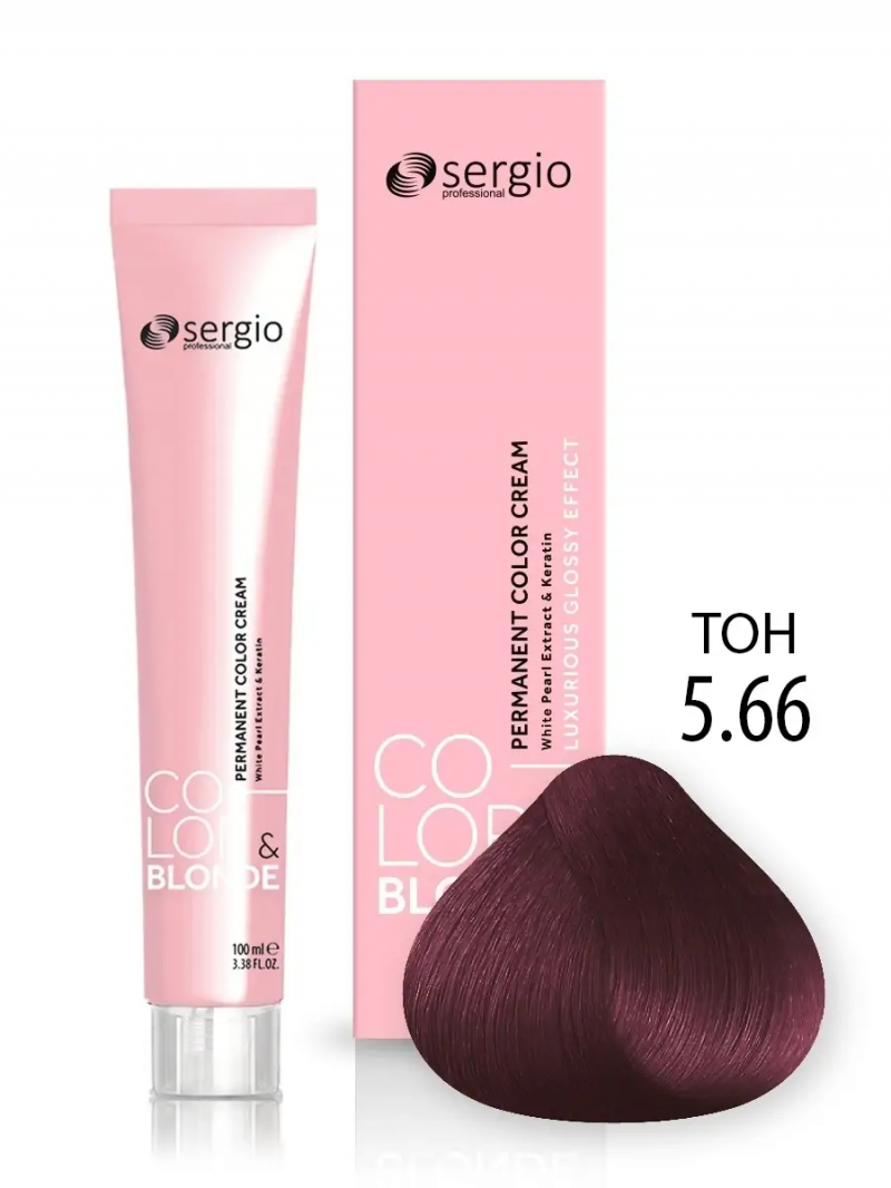 Sergio Professional Краска для волос с кератином COLOR&BLONDE тон 5.66, 100 мл