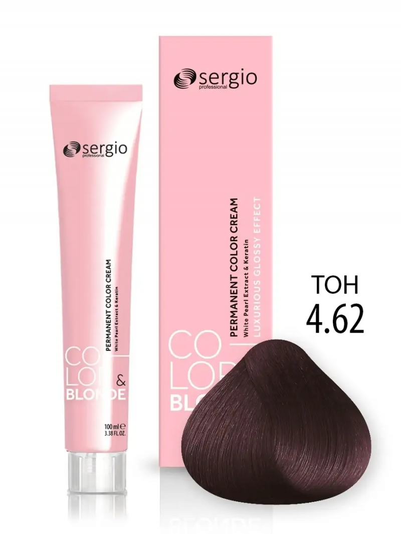 Sergio Professional Краска для волос с кератином COLOR&BLONDE тон 4.62, 100 мл