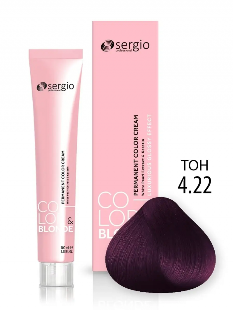 Sergio Professional Краска для волос с кератином COLOR&BLONDE тон 4.22, 100 мл