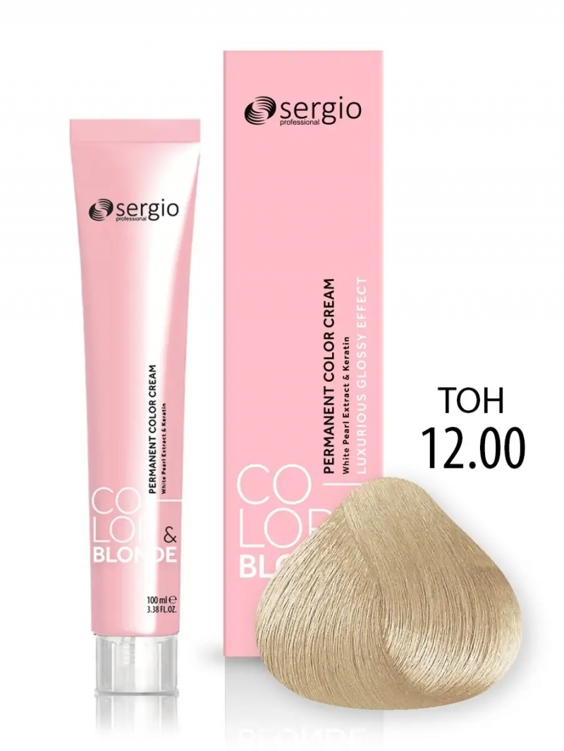 Sergio Professional Краска для волос с кератином COLOR&BLONDE тон 12.00, 100 мл
