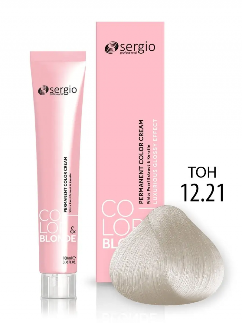 Sergio Professional Краска для волос с кератином COLOR&BLONDE тон 12.21, 100 мл