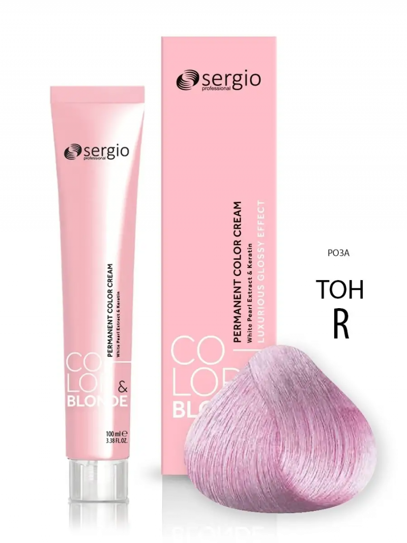 Sergio Professional Краска для волос с кератином COLOR&BLONDE PASTEL&METALLIC тон ROSE, 100 мл
