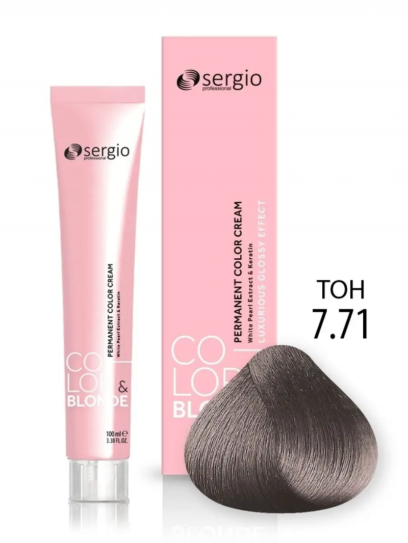 Sergio Professional Краска для волос с кератином COLOR&BLONDE тон 7.71, 100 мл