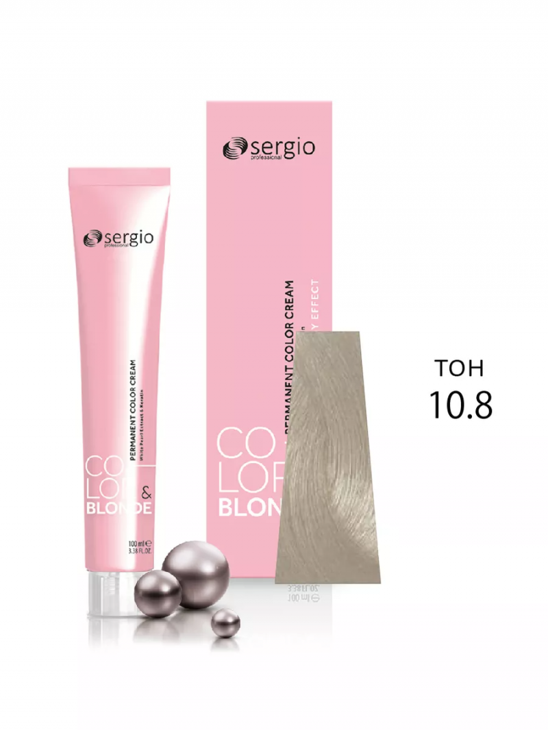 Sergio Professional Краска для волос с кератином COLOR&BLONDE тон 10.8, 100 мл