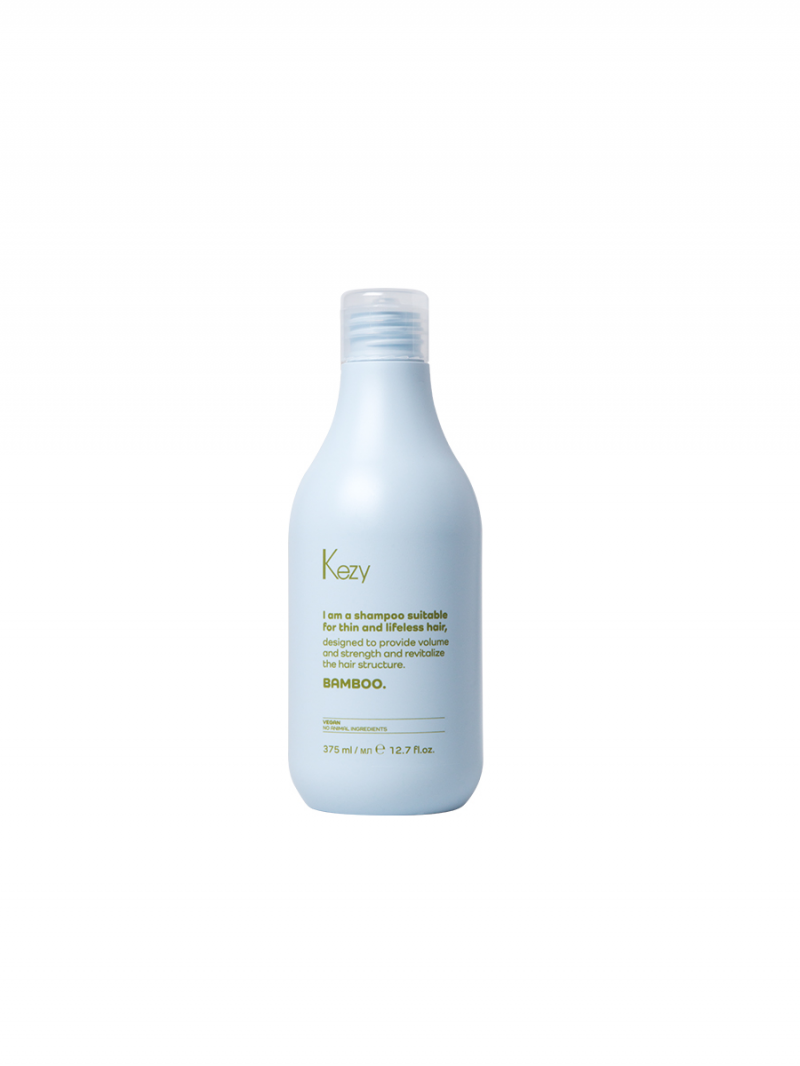 Kezy/ Кэзи I am BAMBOO Шампунь с экстрактом бамбука для объема и укрепления тонких волос 375мл