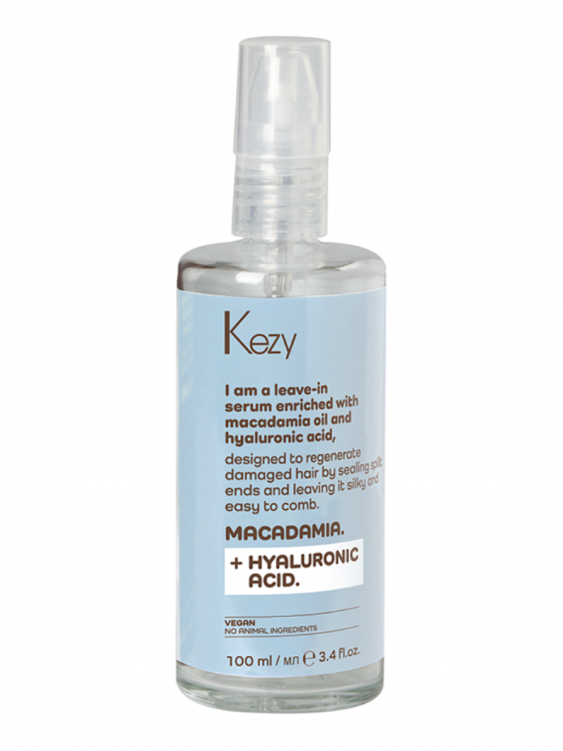 KEZY I am MACADAMIA + HYALURONIC ACID 100 мл Несмываемая сыворотка для восстановления волос