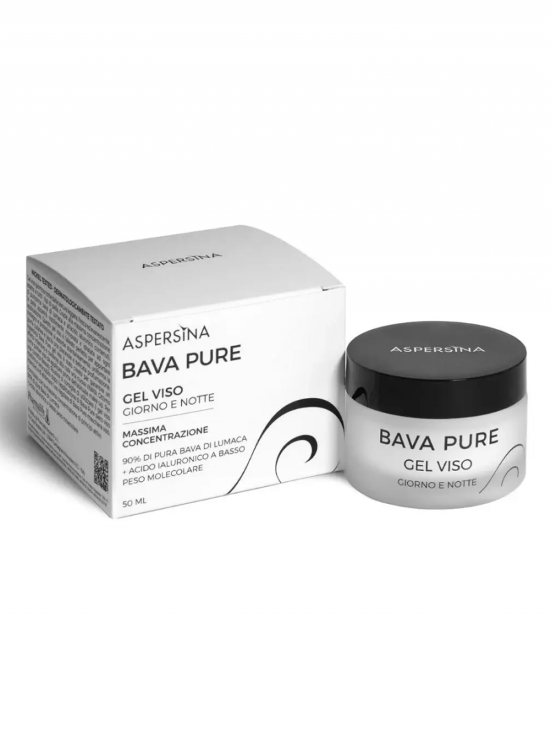 Pharmalife Research ASPERSINA BAVA PURE GEL VISO Гель крем дневной ночной с муцином улитки 90% и низкомолекулярной гиалуроновой кислотой 50мл