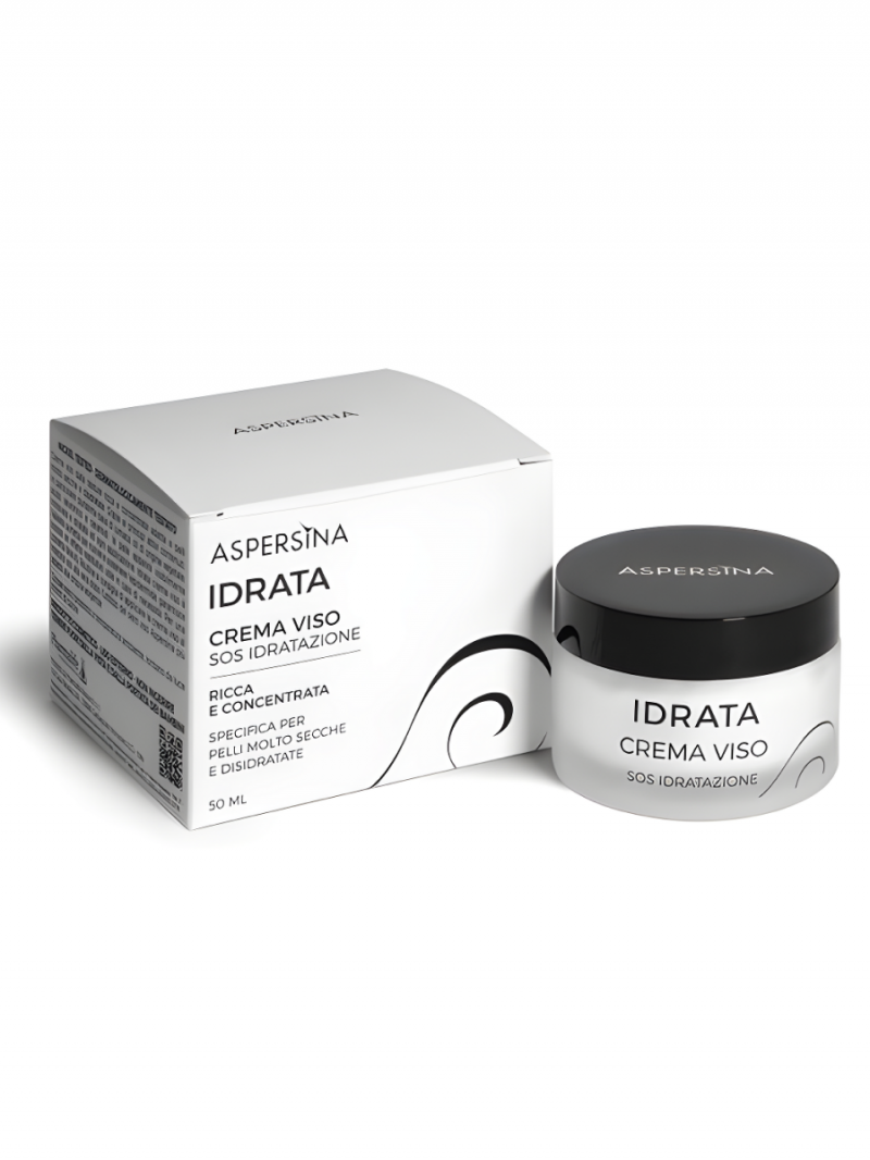 Pharmalife Research ASPERSINA IDRATA CREMA VISO SOS Крем увлажняющий для сухой и обезвоженной кожи с муцином улитки и церамидами 50мл