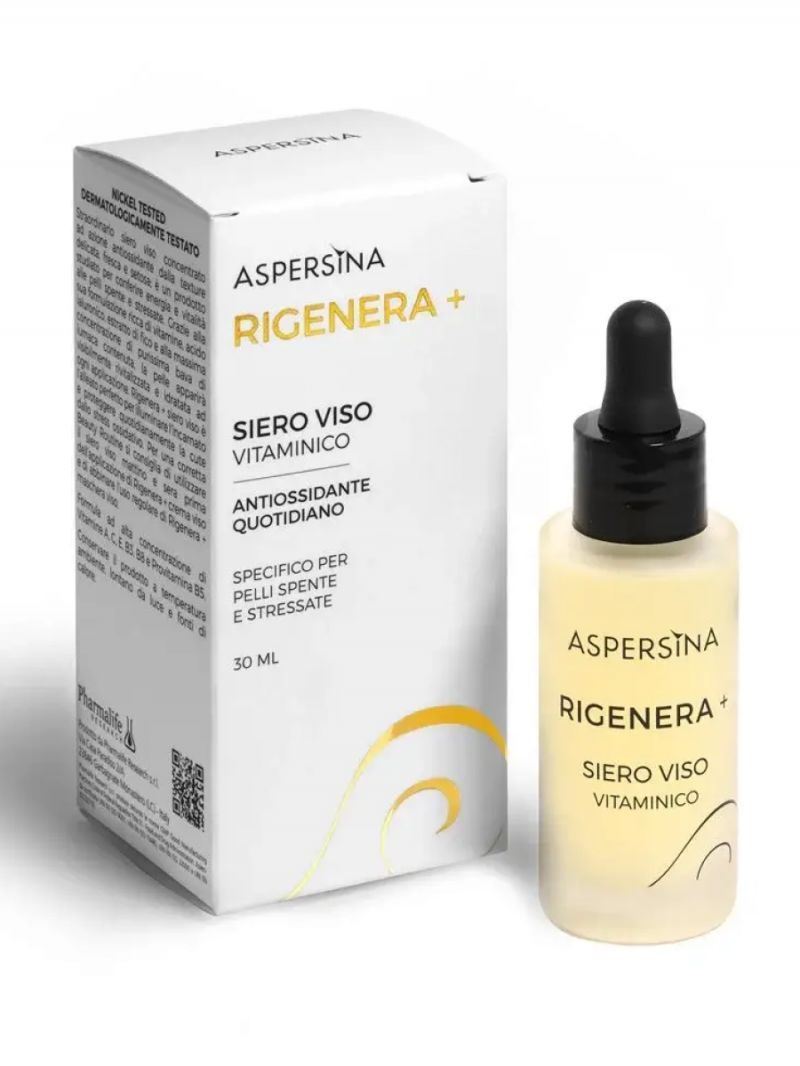 Pharmalife Research ASPERSINA RIGENERA SIERO VISO Сыворотка для лица витаминная антиоксидантная с муцином улитки гиалуроновой кислотой 30мл