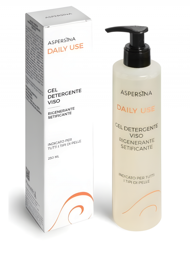 ASPERSINA DAILY USE GEL DETERGENTE VISO Гель очищающий, восстанавливающий для всех типов кожи с муцином улитки, миндальной кислотой и пребиотиками 250мл