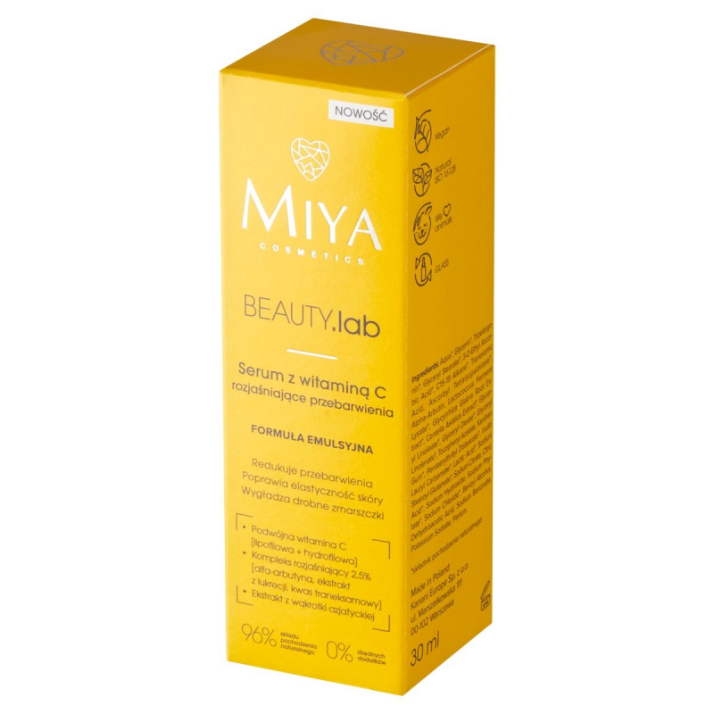 MIYA Мия BEAUTY.lab Сыворотка с витамином С против пигментных пятен, 30 мл