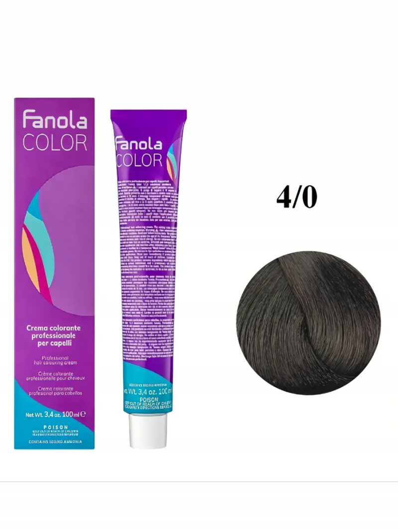 4.0 Fanola Фанола Крем-краска для волос 100 мл.