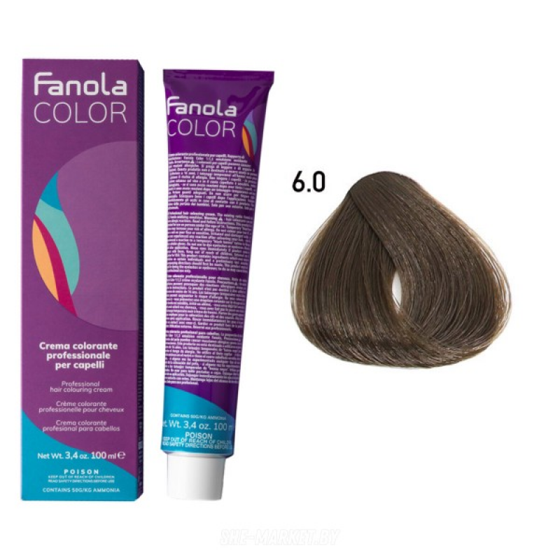 6.0 Fanola Фанола Крем-краска для волос 100 мл.