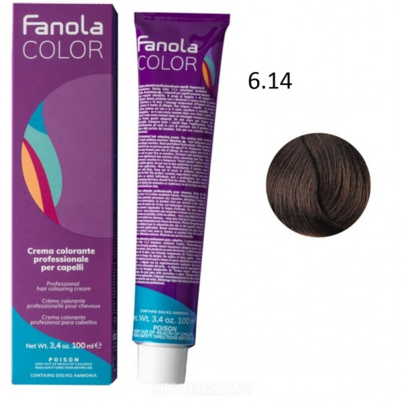 6.14 Fanola Фанола Крем-краска для волос 100 мл.