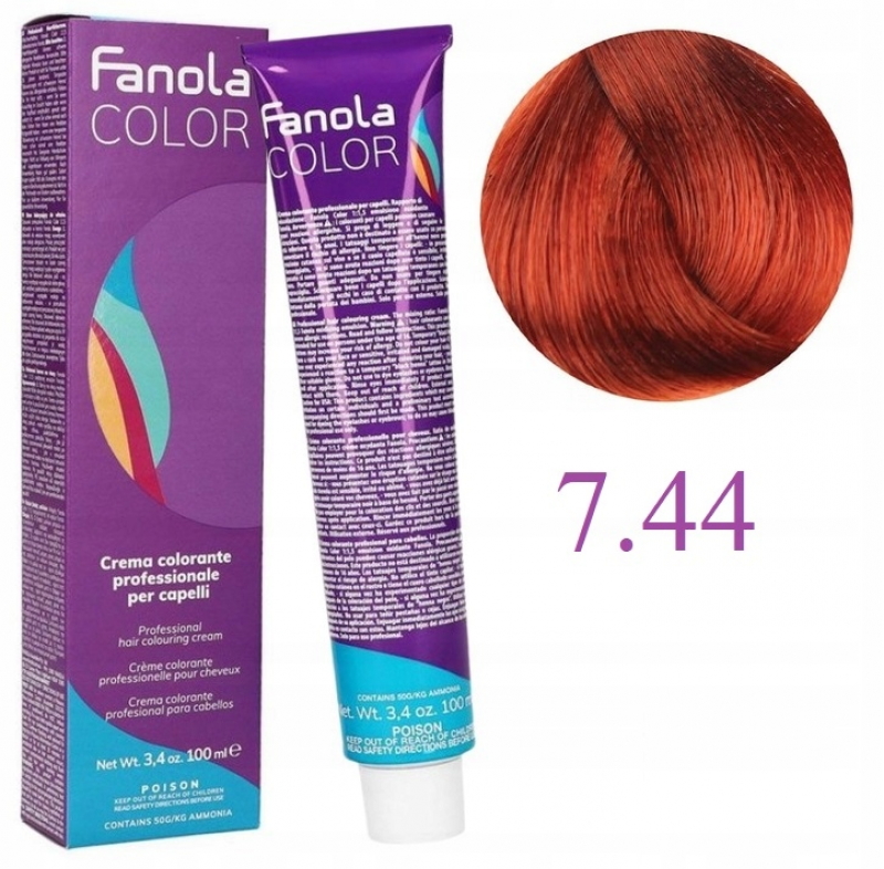 7.44 Fanola Фанола Крем-краска для волос 100 мл
