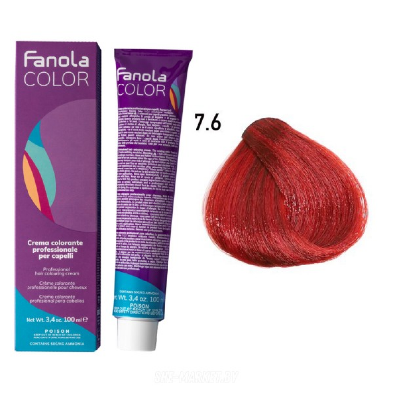7.6 Fanola Фанола Крем-краска для волос 100 мл.