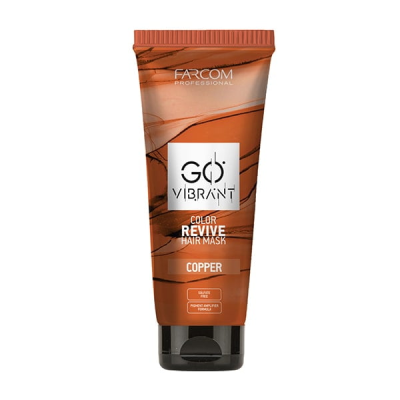 Farcom Фарком Professional Go Vibrant Маска для волос оттеночная, тон медный, 200 мл