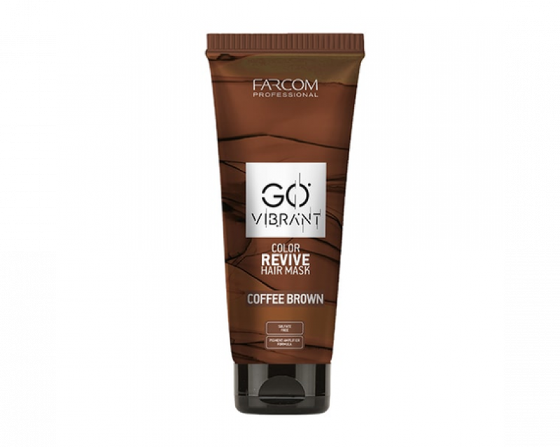 Farcom Фарком Professional Go Vibrant Маска для волос оттеночная, тон кофейный коричневый, 200 мл