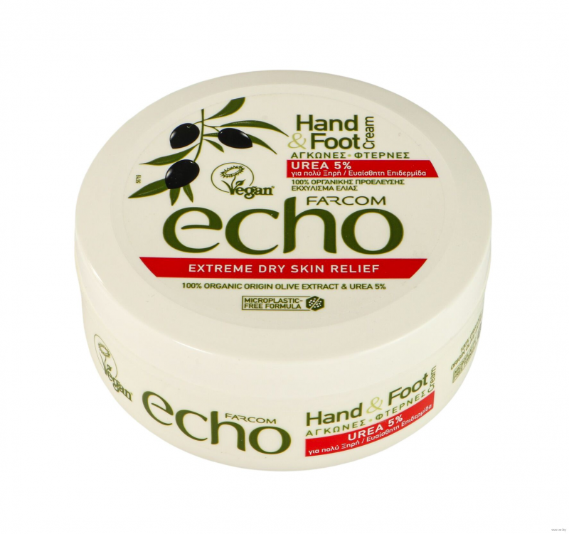 FARCOM Фарком ECHO UREA 5 % Крем для рук и ног с мочевиной и экстрактом оливы, 200 мл