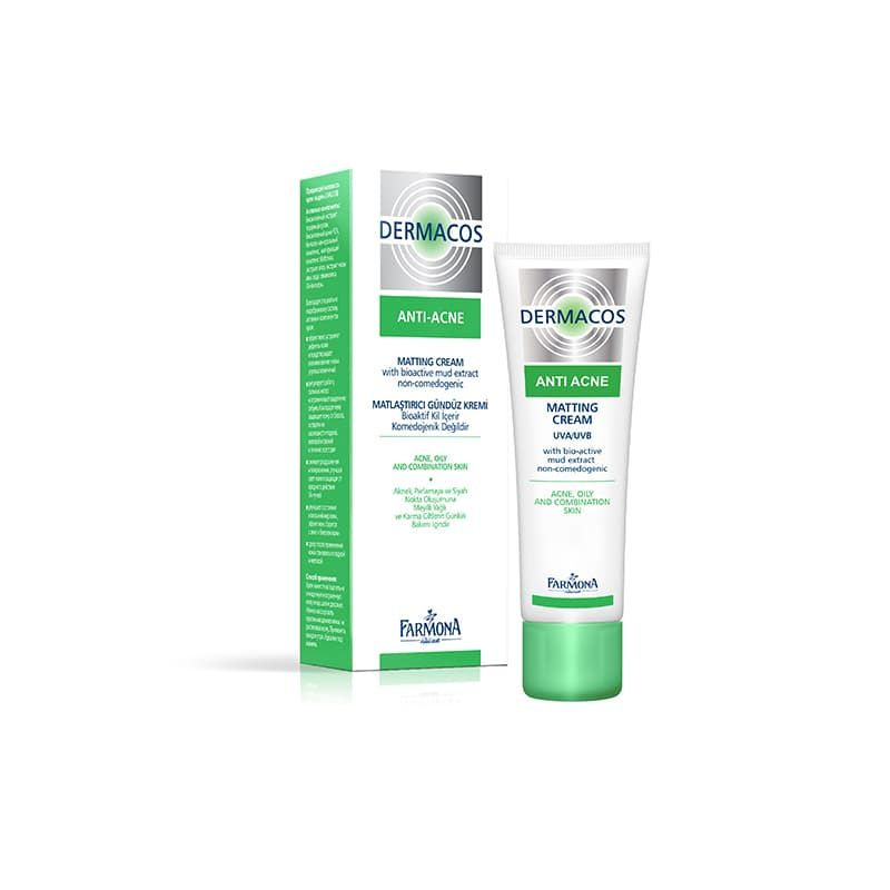 Farmona Фармона Dermacos Anti-Acne Придающий матовость крем для лица на день UVA/UVB 50 мл.