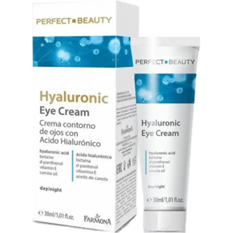 Farmona Фармона PERFECT BEAUTY Крем с гиалуроновой кислотой вокруг глаз на день/ночь (разглаживающий, увлажняющий) 30мл