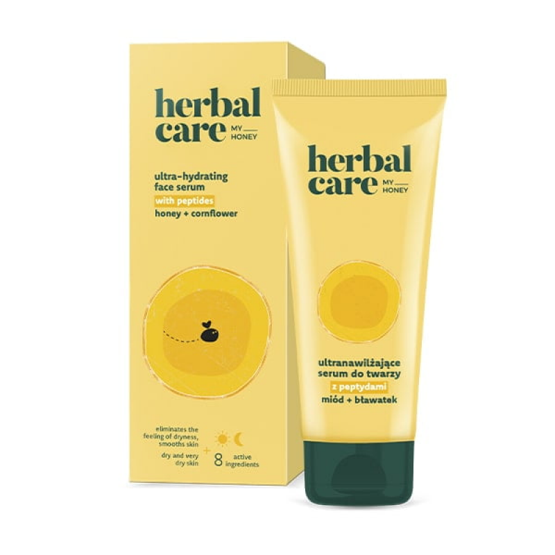 Farmona Фармона HERBAL CARE MY HONEY ультраувлажняющая сыворотка для лица с пептидами Мед + Василек, 50 мл