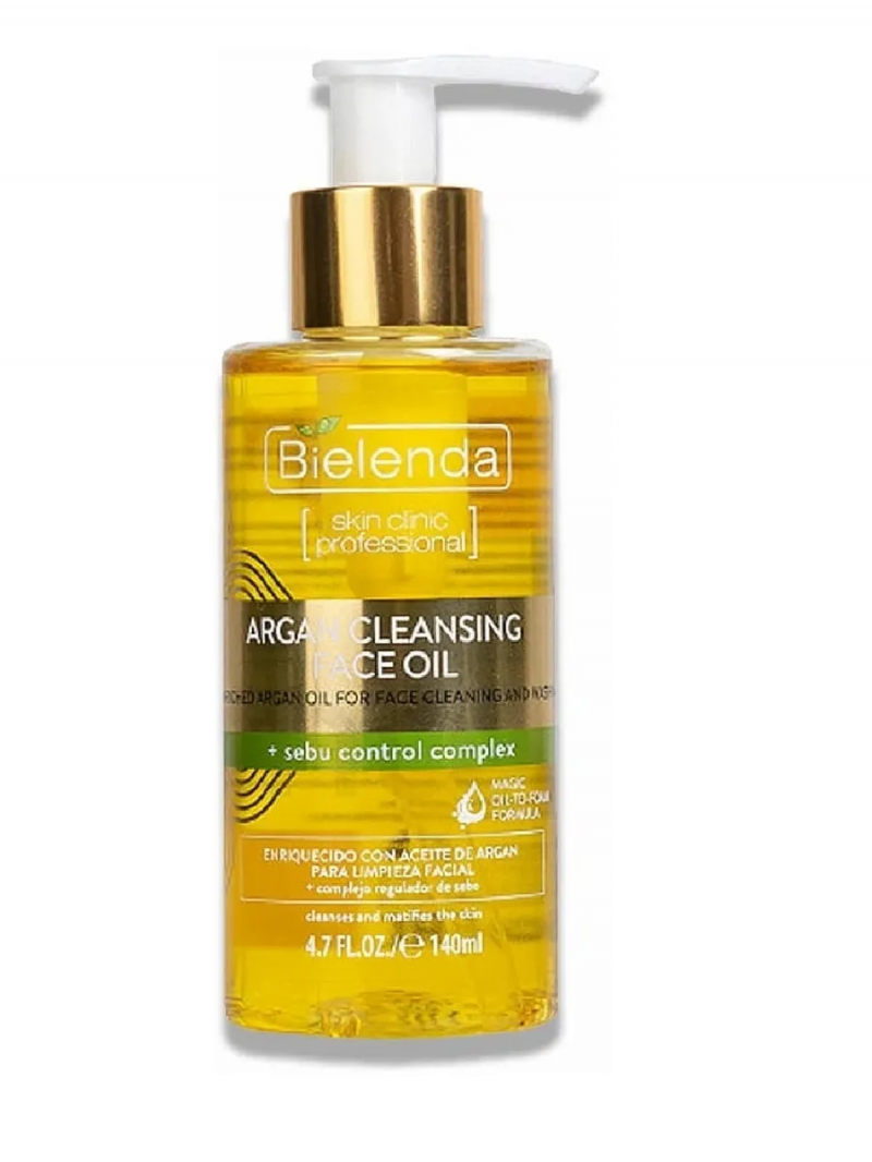 BIELENDA Биленда ARGAN CLEANSING FACE OIL Гидрофильное масло для умывания с sebu control complex,140 мл