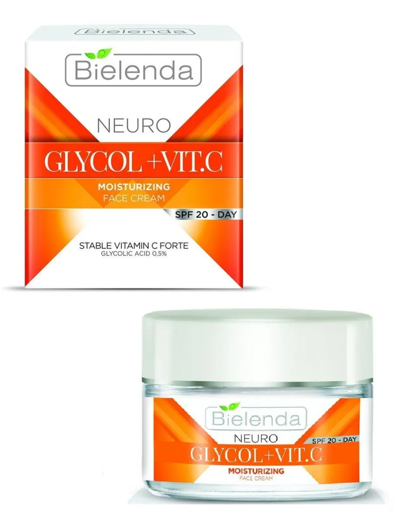 BIELENDA Биленда NEURO GLICOL + VIT. C Увлажняющий крем активатор блеска и молодости SPF 20 днев 50 мл