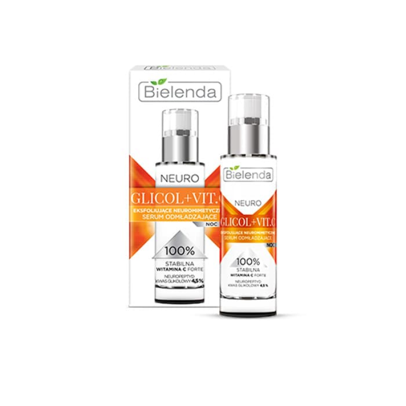 BIELENDA Биленда NEURO GLICOL + VIT. C Отшелушивающая омолаживающая сыворотка 30 мл