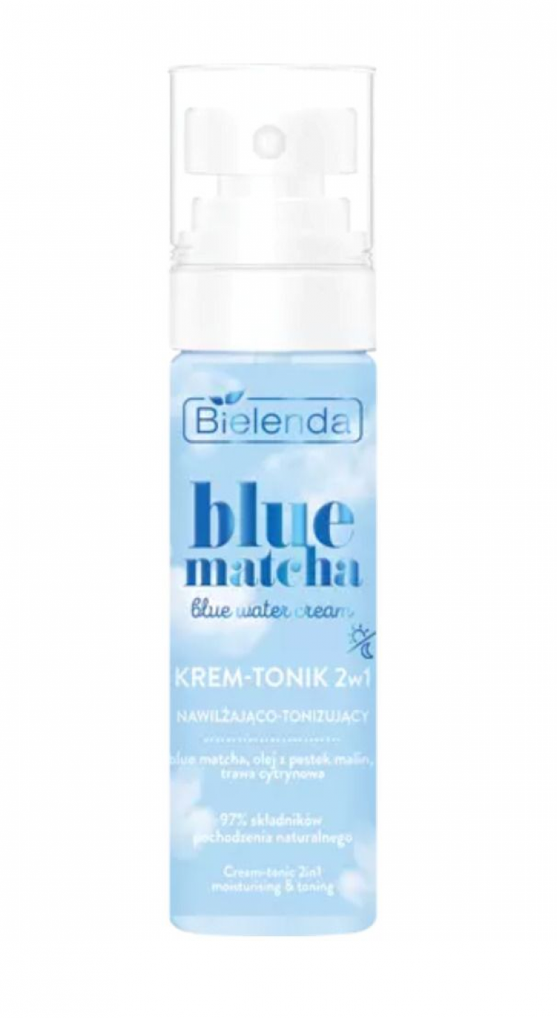 BIELENDA Биленда BLUE MATCHA Blue Water Cream - крем увлажняющий тонирующий 2в1, 75 мл