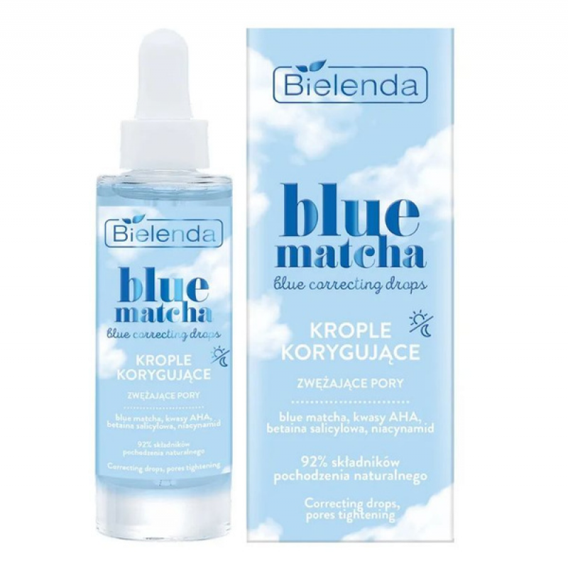 BIELENDA Биленда BLUE MATCHA Blue Correcting Drops корректирующая сыворотка в каплях, сужающая поры, 30 мл
