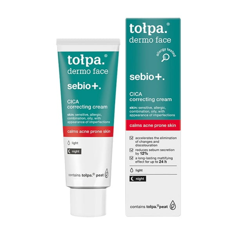 TOLPA Толпа DERMO FACE SEBIO+ CICA корректирующий крем, 40 мл