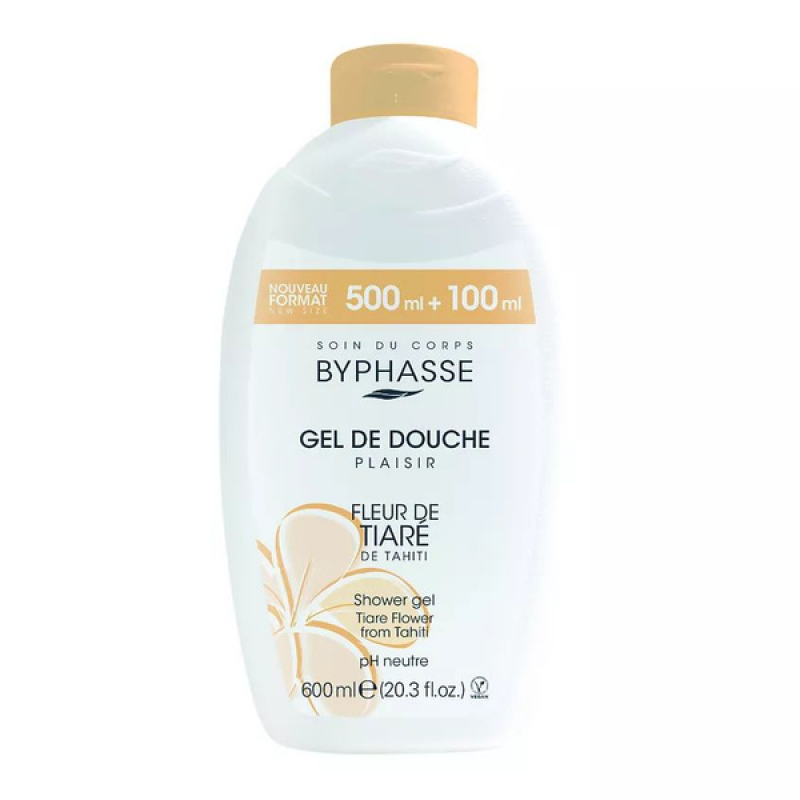 BYPHASSE Байфаз Гель для душа PLAISIR Цветы Тиаре 600 мл